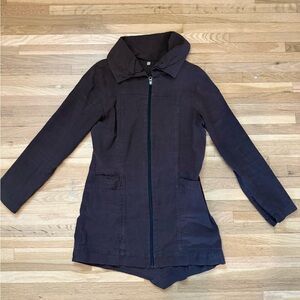 Women's Handmade Guatemalan Artisan Brown Zip-Front Jacket